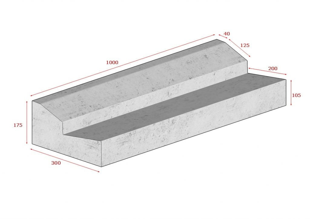 Figure CK1 (Combi Kerb) – Mobicast Bricks | Blocks | Pavers | Kerbs