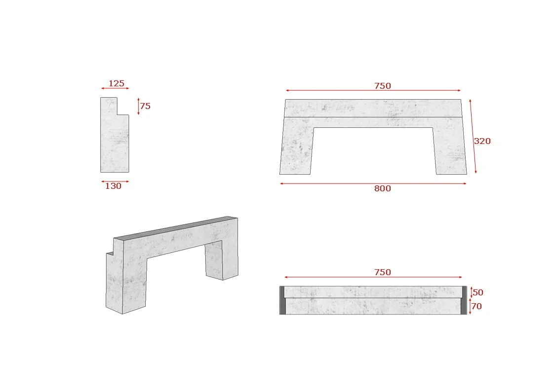 Inlet kerb 750